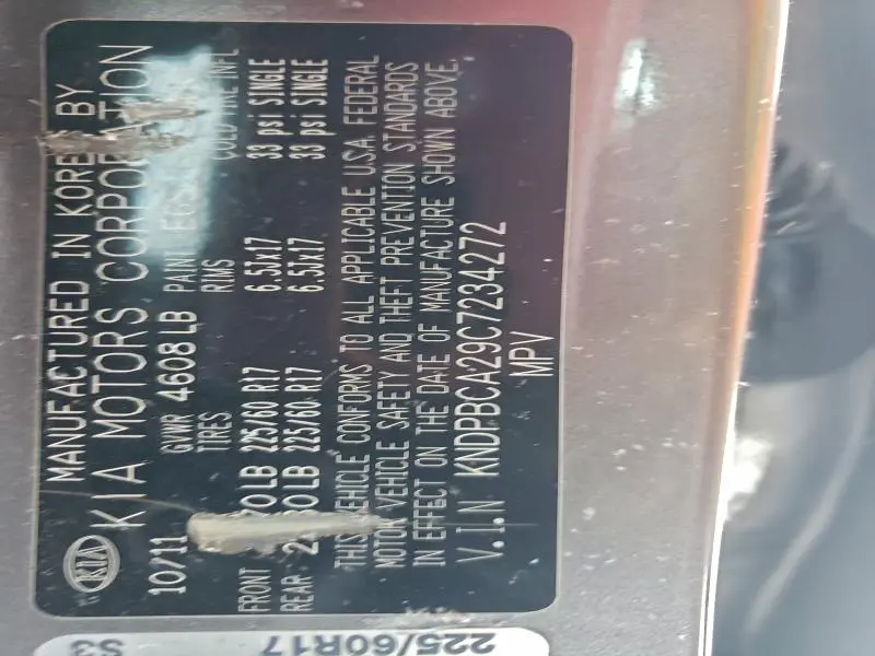 2012 KIA SPORTAGE LX  