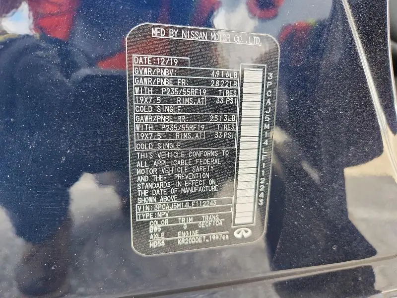 2020 INFINITI QX50 LUXE  