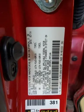 2016 TOYOTA TACOMA DOUBLE CAB  