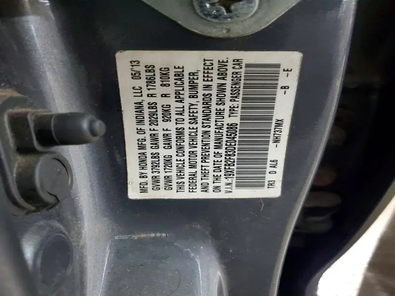 2013 HONDA CIVIC EX  