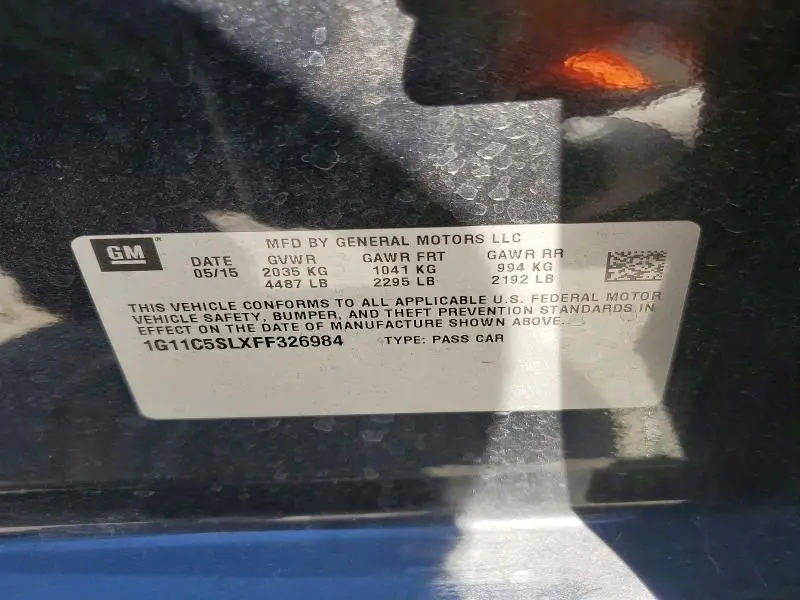 2015 CHEVROLET MALIBU   