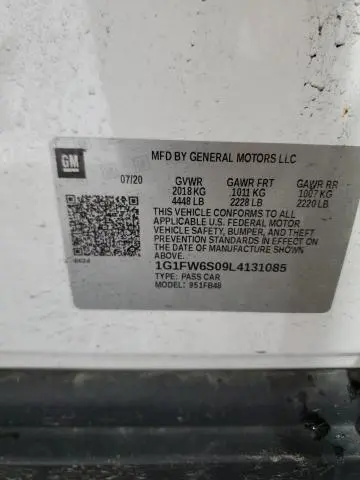 2020 CHEVROLET BOLT EV LT