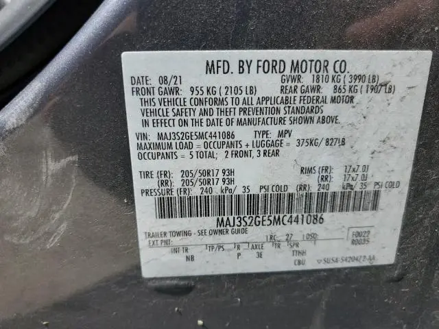 2021 FORD ECOSPORT SE  