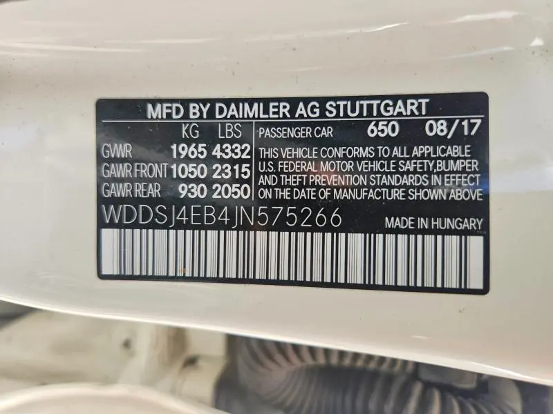 2018 MERCEDES-BENZ CLA 250  