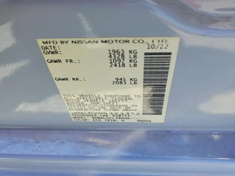 2023 NISSAN ALTIMA SR  