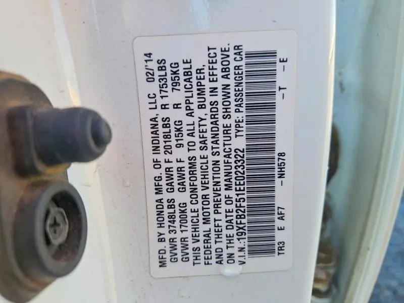 2014 HONDA CIVIC LX  
