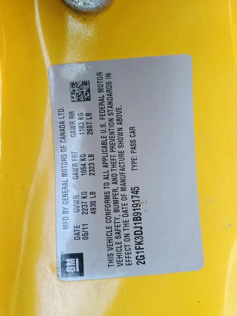 2011 CHEVROLET CAMARO 2SS  