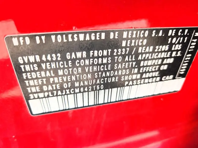 2012 VOLKSWAGEN JETTA TDI  