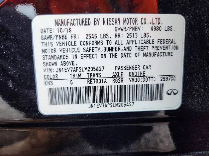 2020 INFINITI Q50 3.0T SPORT  