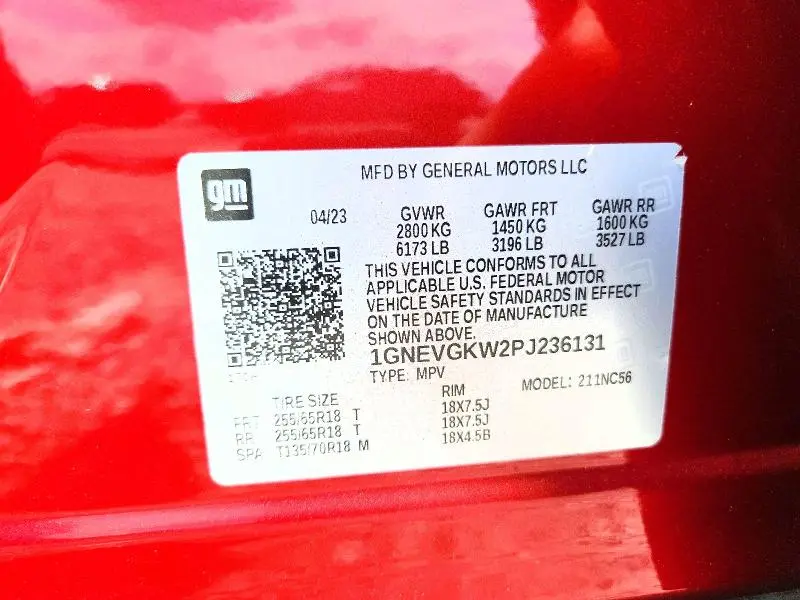 2023 CHEVROLET TRAVERSE LT  