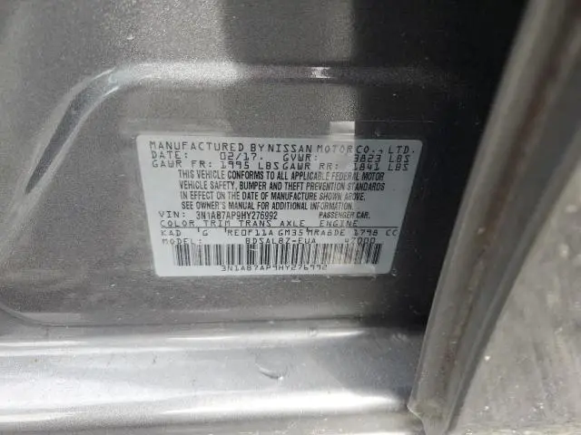 2017 NISSAN SENTRA S  