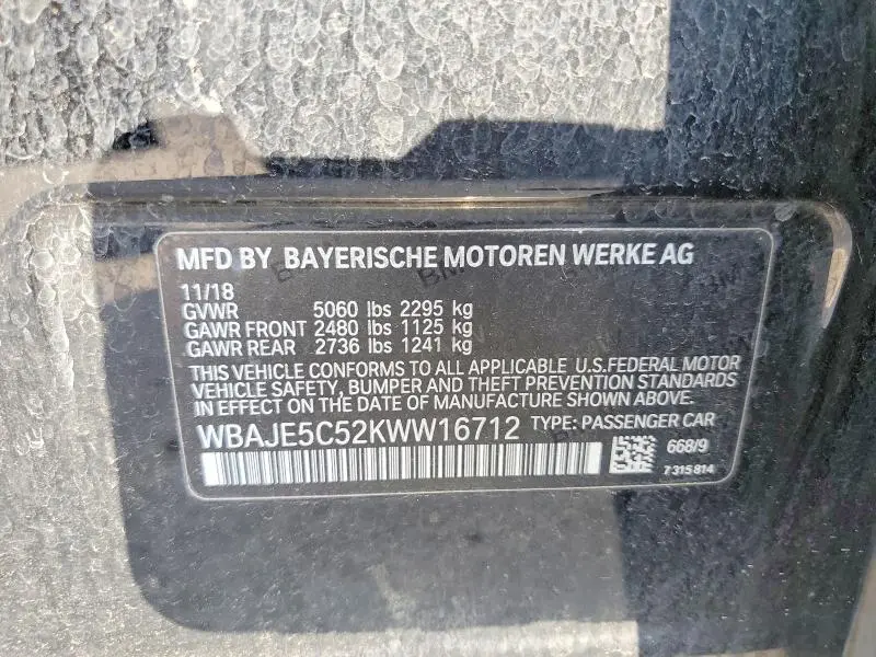 2019 BMW 540 I  
