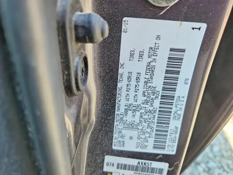 2015 TOYOTA TUNDRA SR5  