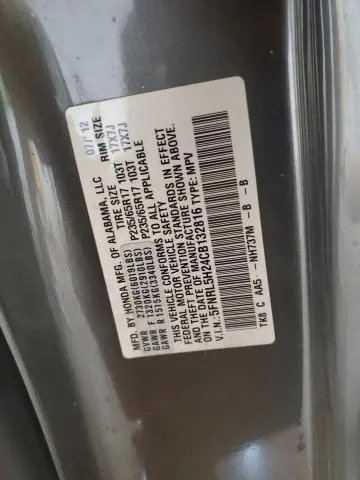 2012 HONDA ODYSSEY LX  