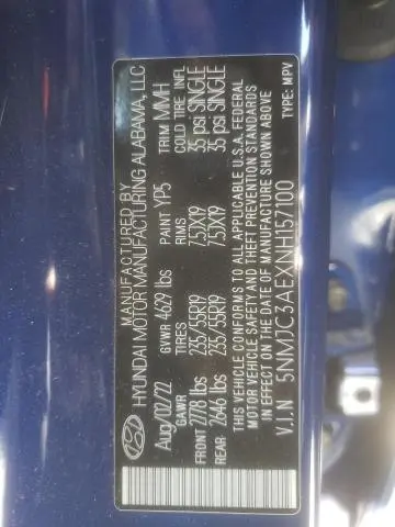 2022 HYUNDAI TUCSON SEL  