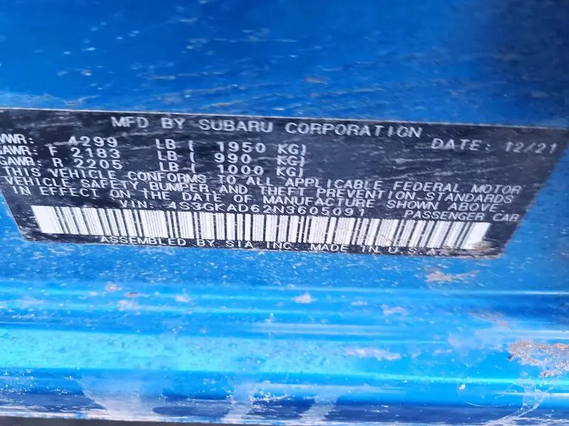 2022 SUBARU IMPREZA PREMIUM  