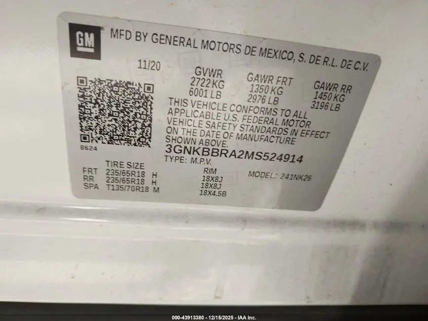 2021 CHEVROLET BLAZER FWD 1LT