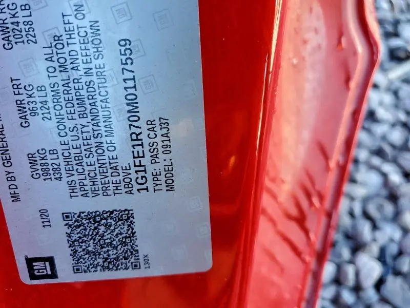 2021 CHEVROLET CAMARO LZ  