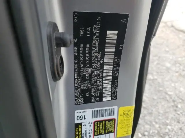 2015 TOYOTA SIENNA XLE  