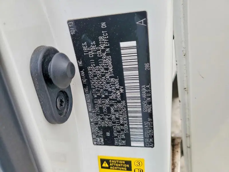 2013 TOYOTA HIGHLANDER LIMITED  