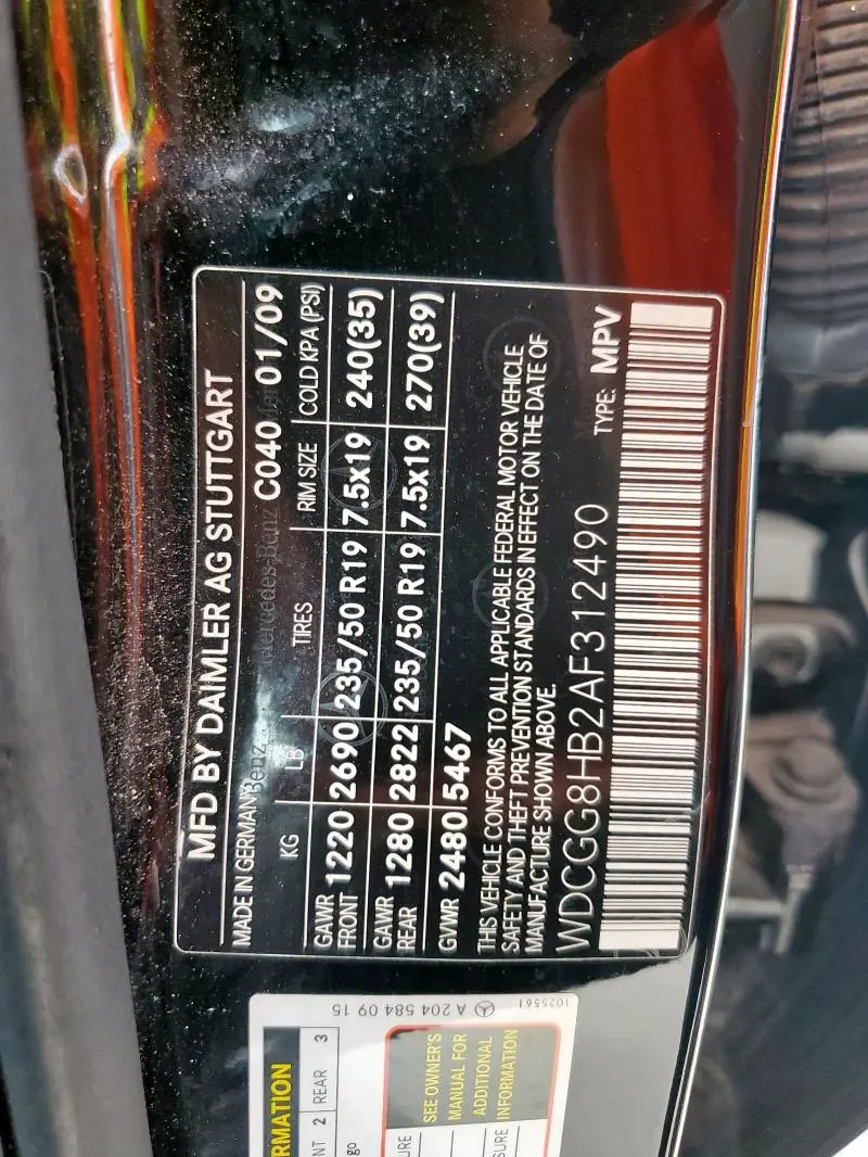 2010 MERCEDES-BENZ GLK 350 4MATIC  