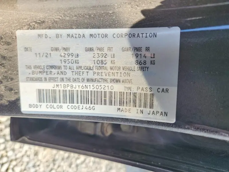 2022 MAZDA 3   