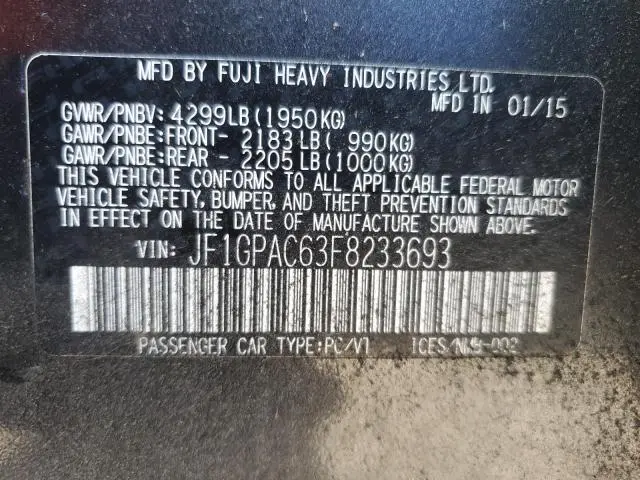 2015 SUBARU IMPREZA PREMIUM  