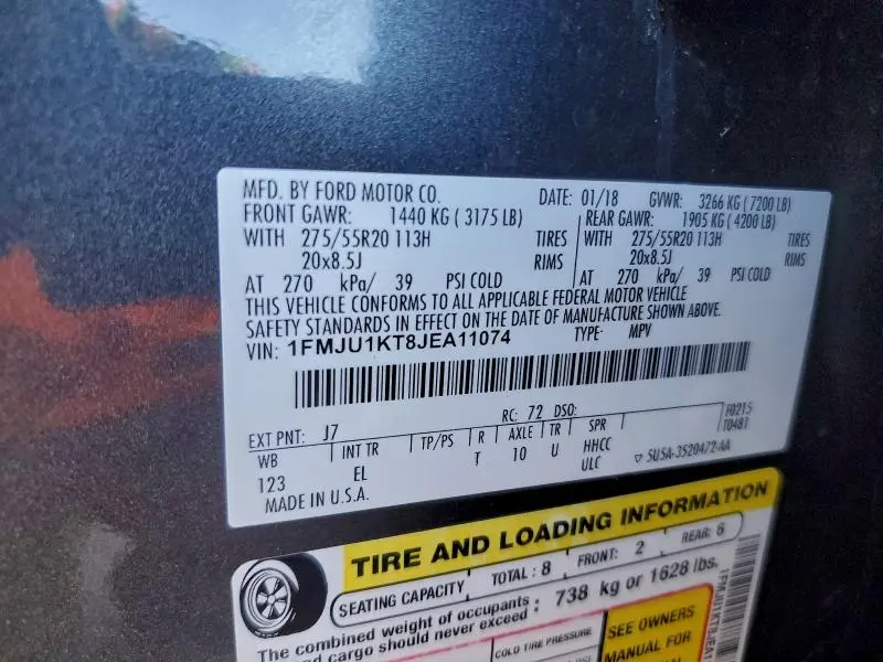 2018 FORD EXPEDITION LIMITED  