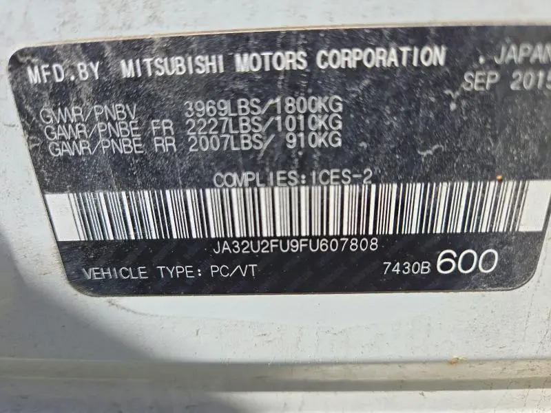 2015 MITSUBISHI LANCER ES  