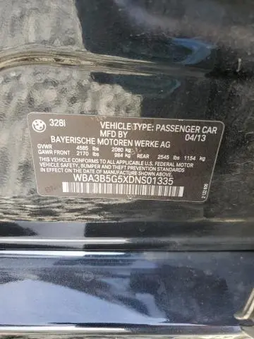 2013 BMW 328 XI SULEV