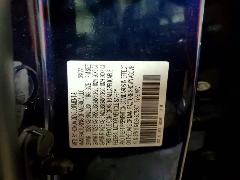 2022 HONDA PILOT SPORT  