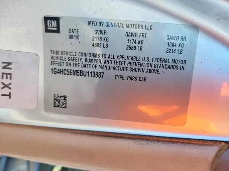 2011 BUICK LUCERNE CXL  