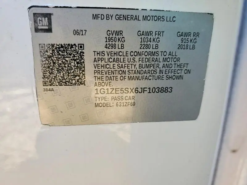 2018 CHEVROLET MALIBU PREMIER  