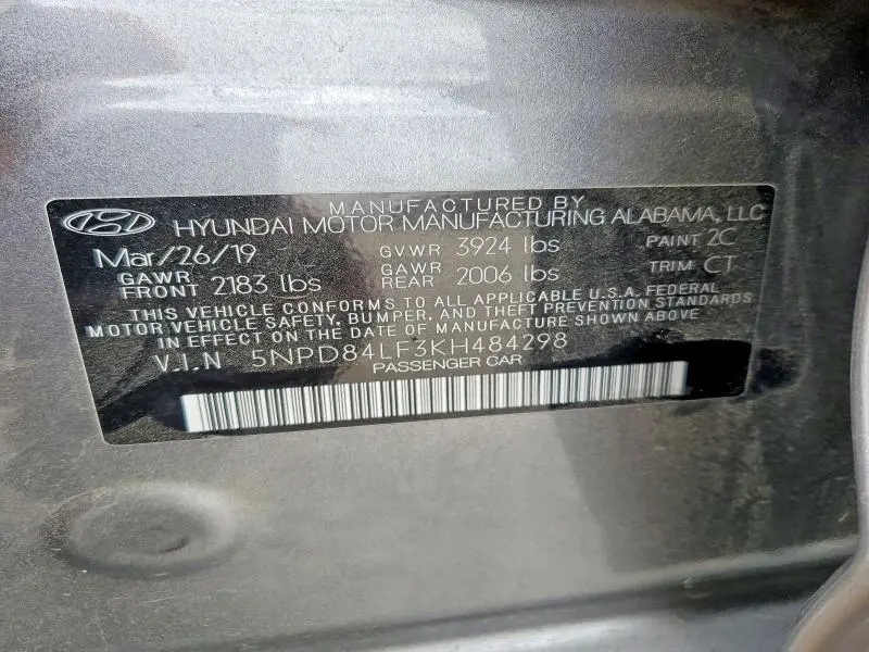 2019 HYUNDAI ELANTRA VALUE EDITION  
