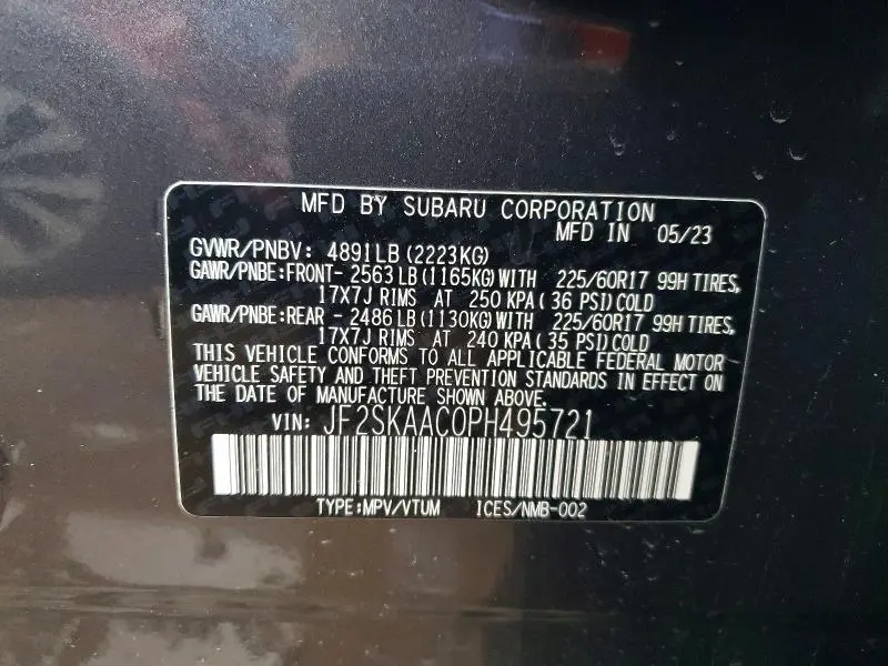 2023 SUBARU FORESTER   