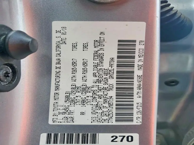 2018 TOYOTA TACOMA DOUBLE CAB  