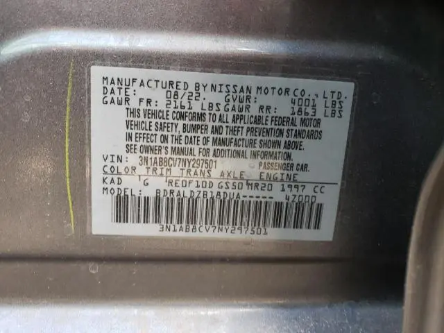 2022 NISSAN SENTRA SV  