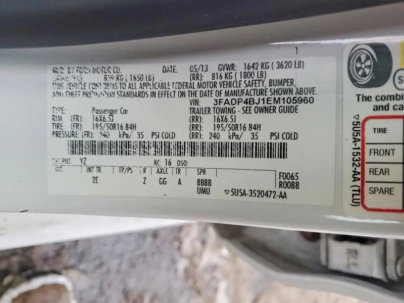 2014 FORD FIESTA SE  