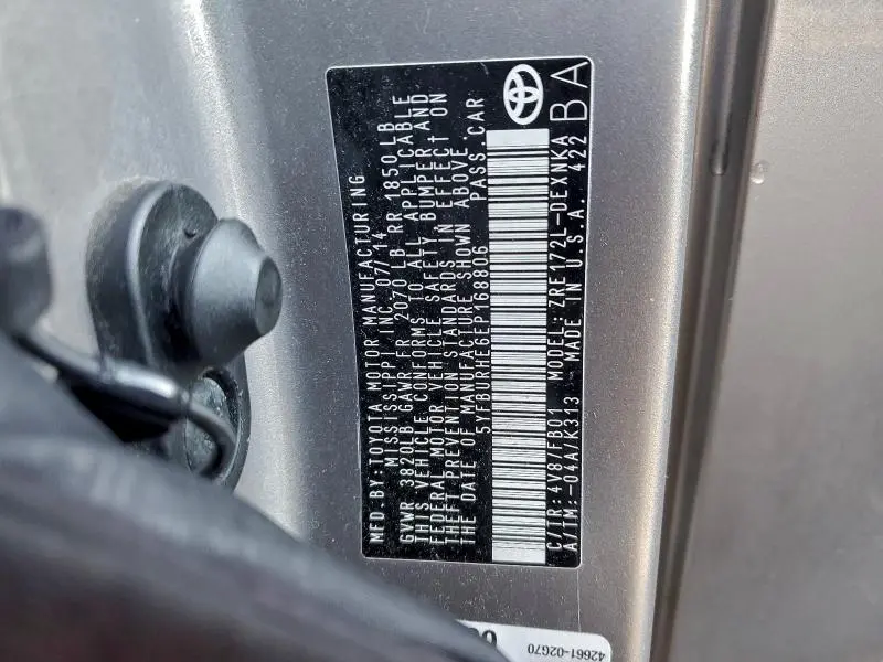 2014 TOYOTA COROLLA LE  