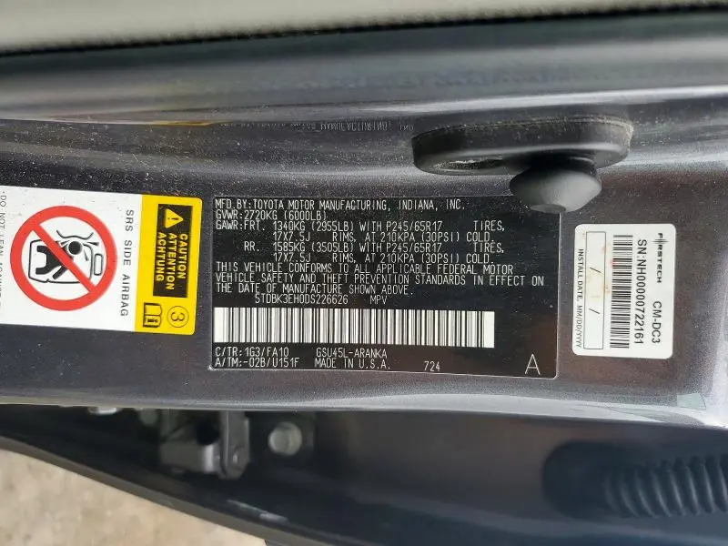 2013 TOYOTA HIGHLANDER PLUS  