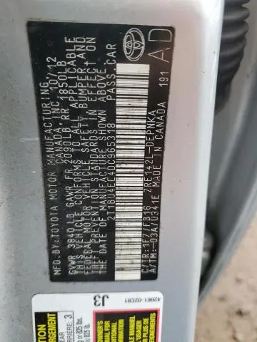 2013 TOYOTA COROLLA BASE  