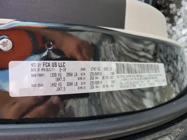 2018 CHRYSLER PACIFICA TOURING L PLUS  
