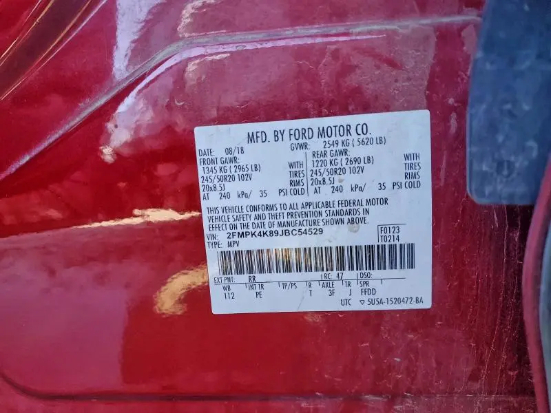 2018 FORD EDGE TITANIUM  