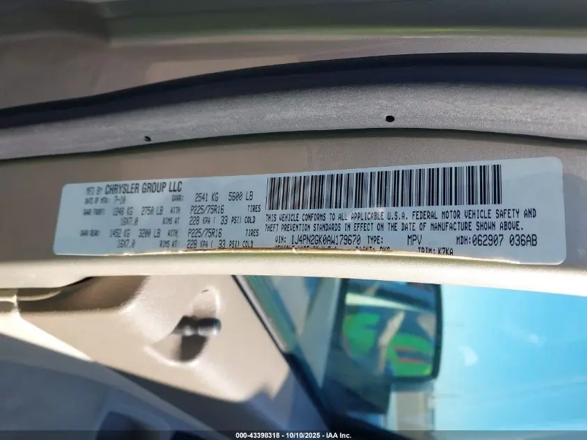 2010 JEEP LIBERTY SPORT