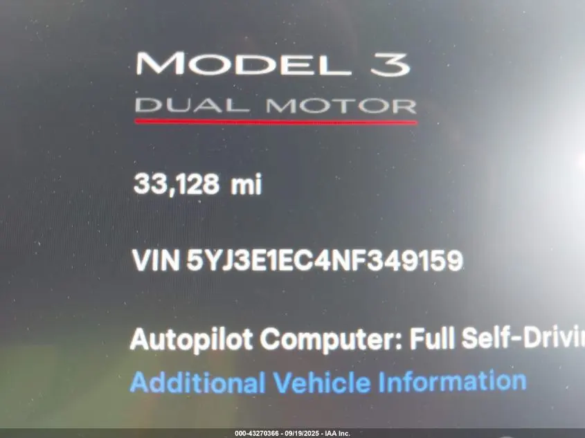 2022 TESLA MODEL 3 PERFORMANCE DUAL MOTOR ALL-WHEEL DRIVE