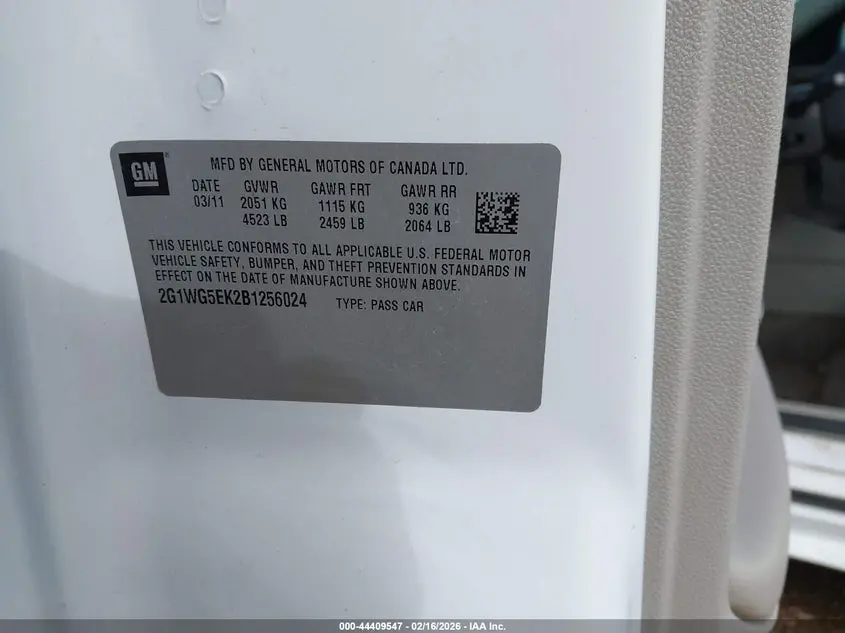 2011 CHEVROLET IMPALA LT