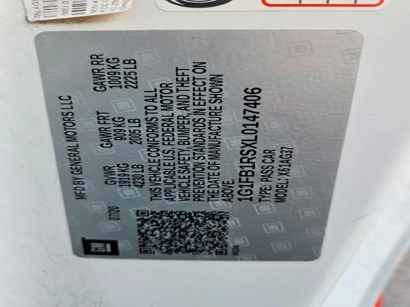 2020 CHEVROLET CAMARO LS  