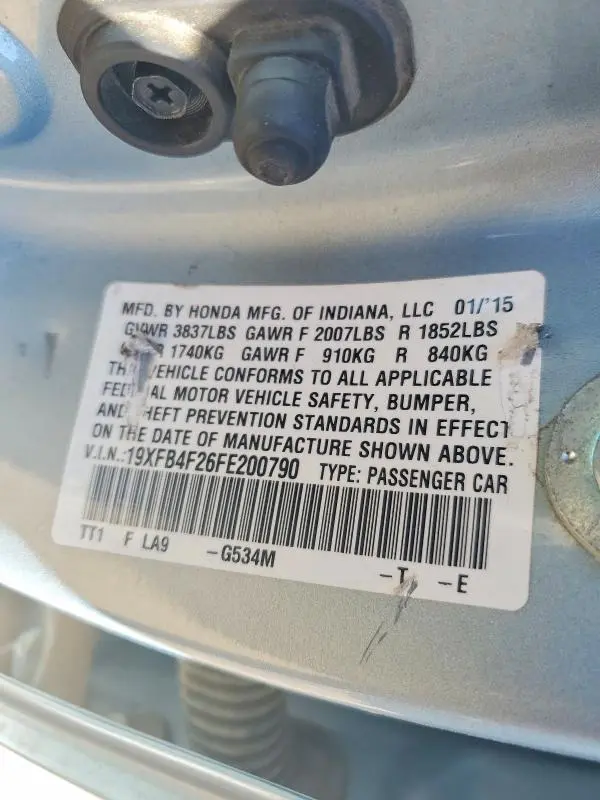 2015 HONDA CIVIC HYBRID  