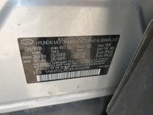 2019 HYUNDAI SANTA FE LIMITED  