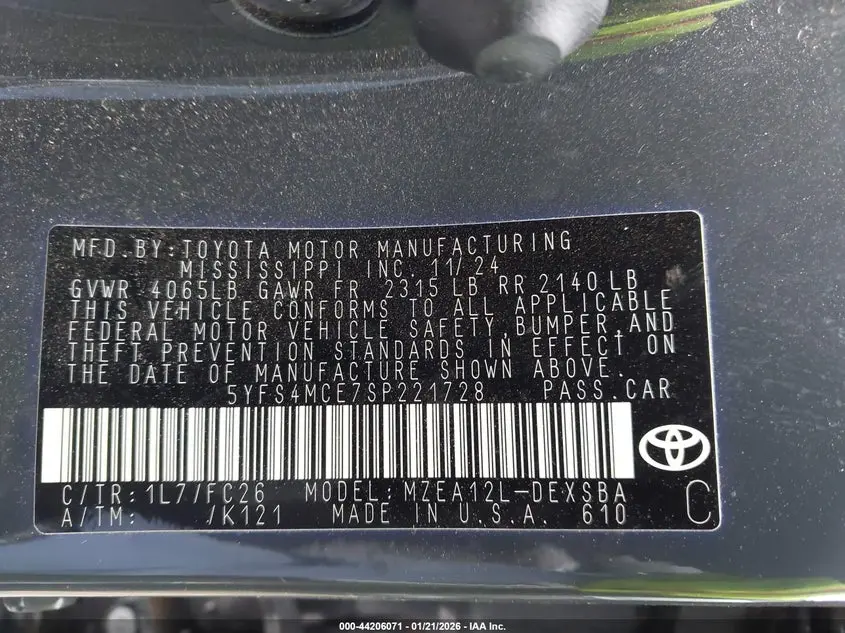 2025 TOYOTA COROLLA SE